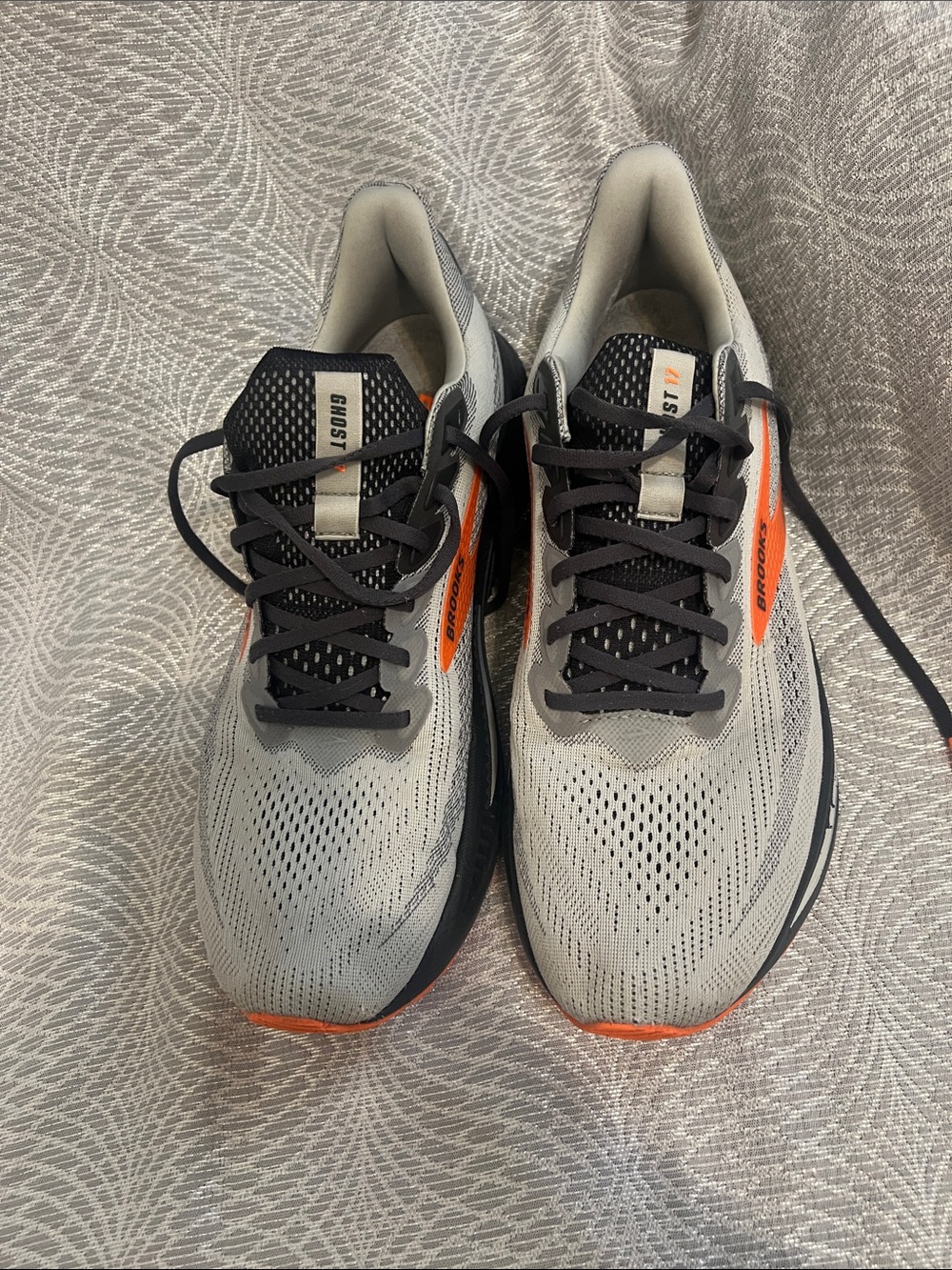 Brooks Gray Running Shoes with Orange Logo - Picture 2 of 11